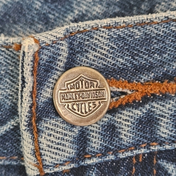 Harley Davidson Motorcycles Original Straight Leg Jeans in Indigo Denim Sz 38 - Picture 5 of 11
